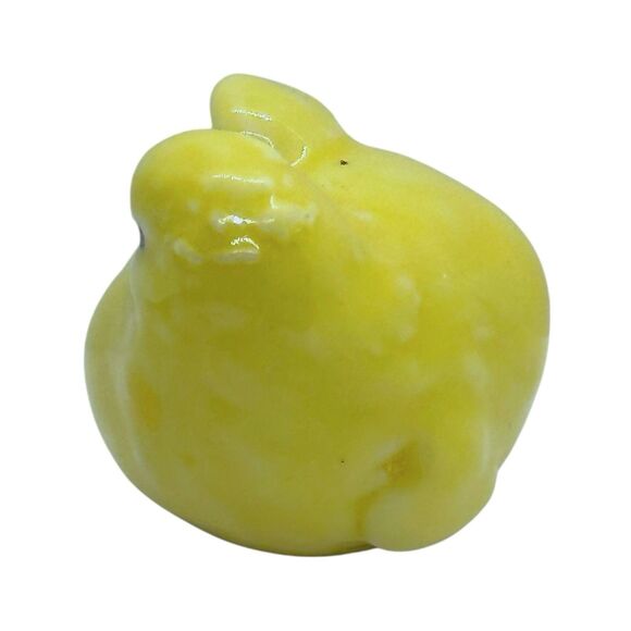 Adorable Pair of Vintage Glossy Yellow Ceramic Baby Chick Figurines - Picture 8 of 16